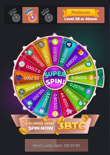 BCgame Free daily wheel spin