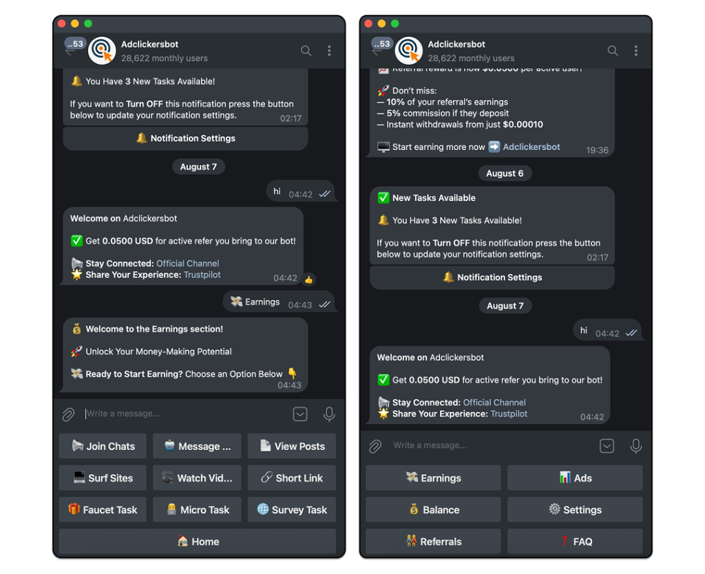 Adclickersbot - Screenshots