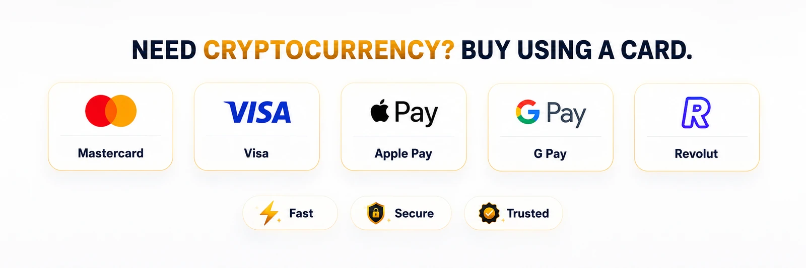 Buy cryptocurrency with card