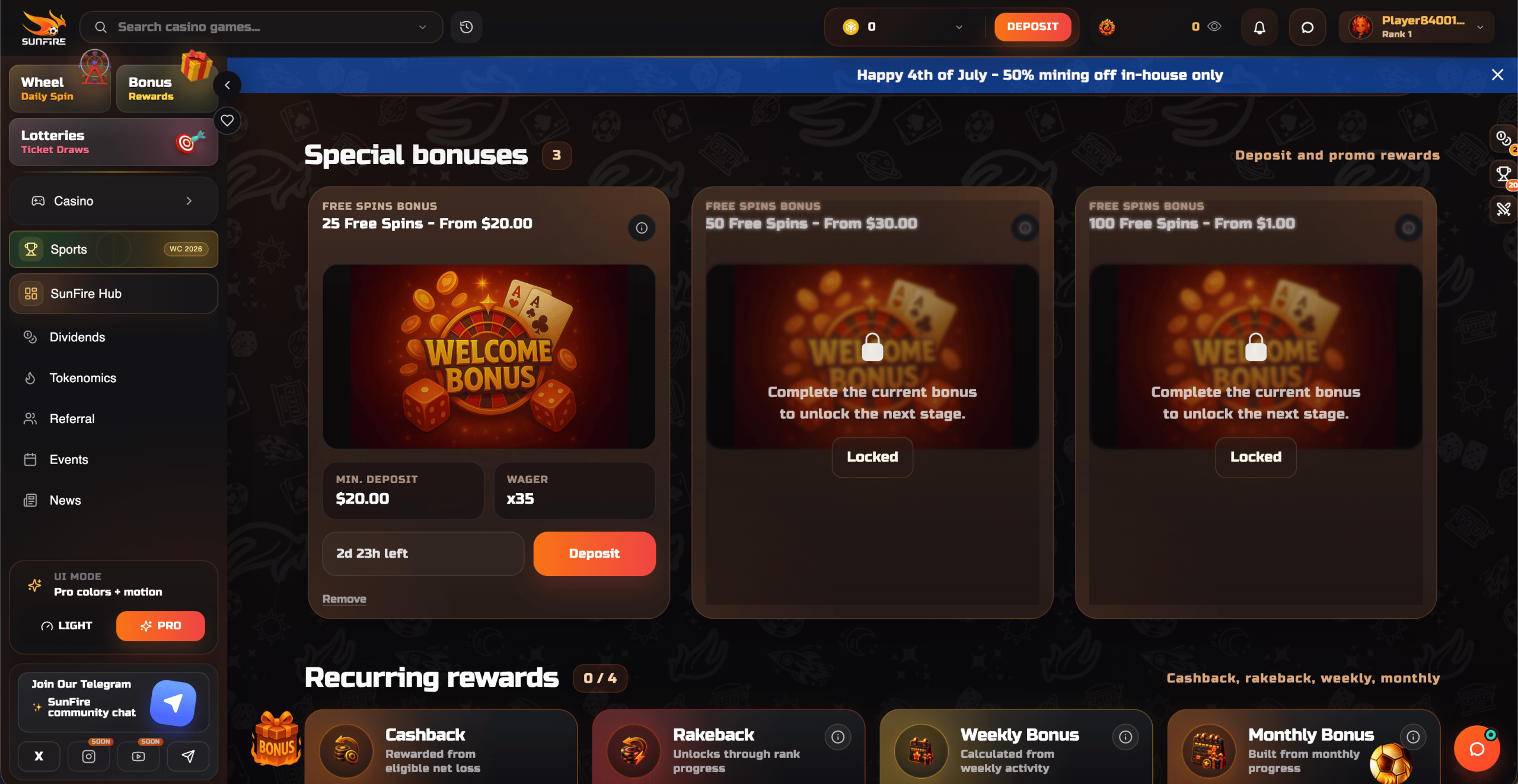 Sunfire Casino Special deposit bonuses and cashback options Sunfire Casino Special deposit bonuses and cashback options